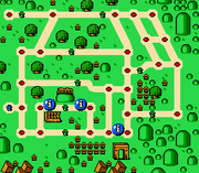 The map of Athens as it appears in Mario is Missing!.