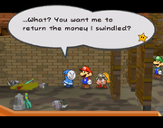 Larson bluffs of false honor to Mario and Goombella.