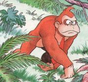 Donkey Kong searching for Diddy Kong.