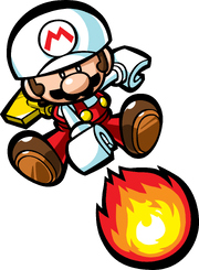 Character artwork of a Fire Mini Mario.