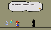 Mario confronts Shadoo.