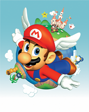Mario as he appears in Super Mario 64.