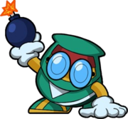 A Peek-A-Boom, preparing to throw a Bomb.