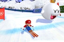 Mario races against King Boo.