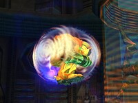 Samus's Screw Attack in Brawl.
