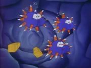 Several Urchins, from the Super Mario World cartoon.