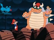 Bowser, grasping Princess Peach in The Great Mission to Save Princess Peach.