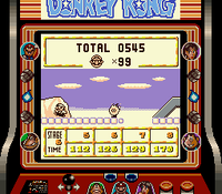 Mario making his way into the ice field, avoiding an unnamed fire enemy in the process.