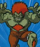 Blanka attacking Mario in the Club Nintendo comic.