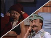 Luigi calls Dr. Fruitcake to discuss Mario's rapidly detereorating mental state.