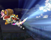 Mario attacking with Dragoon.