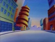 A street in Hollywood.