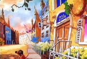 The entrance to Herlock Solmes' house on Bonkers Street.