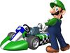 Artwork of Luigi from Mario Kart Wii.