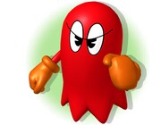 Blinky the red ghost.