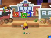 Wario shooting Koopa Kid boards.