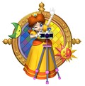 Mario Party 6 official art that shows Daisy playing Freeze Frame.