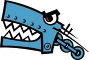 A Snapjaw as seen in Donkey Kong Jr.. They resemble Chain Chomps.