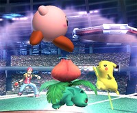 Ivysaur preparing to be returned.