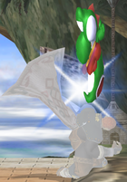 The Yoshi Bomb, in Melee.