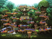 The map of DK's Treetop Temple
