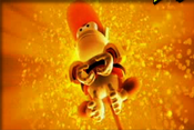 Diddy Kong using his Mega Strike.