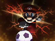 Mario does his Super Strike.