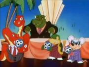 King Koopa and his Koopa Pack (Tryclyde, Koopa Troopa and Mouser).