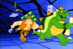 Bowser and Mighty Plumber race through the Underground Maze of Pipes to reach the Pipe Land Coin Treasury.