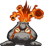 An erupting Volcannon.