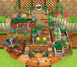 Wiggler's Garden with a Piranha Plant on the top.