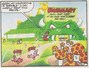 Mario heads off to the Koopamart.