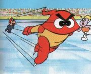 Plok competing with Mario.