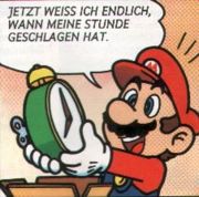 Mario, unpacking his new Alarm Clock.