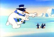 The Abominable Snowkoopa, terrorizing the penguins of Antarctica.