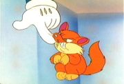 The Killer Kitty of the Caskervilles, biting on Mario's finger.