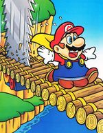Artwork of Mario running away from a Chainsaw.