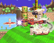R.O.B. firing a gyromite.