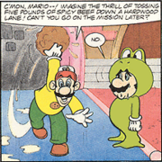 Luigi bowling for pasta.