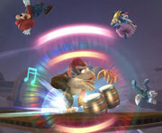 The attack gets stronger as long as it plays to the beat of the music.