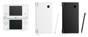 The Nintendo DSi with their generic colors.