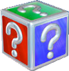 An item box in Mario Kart Super Circuit