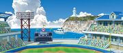 Mario Stadium as it appears in Mario Super Sluggers.