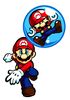 Mario and a Mini Mario Toy.