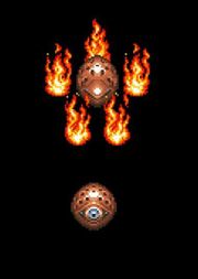 The Son of the Sun from Chrono Trigger.  Above: The Son of the Sun, protected by five Prominences.  Below: The Son of the Sun, unprotected.