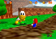 Koopa the Quick challenging Mario to a race.