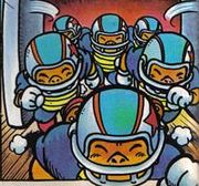 Several Chargin' Chucks from Super Mario Adventures.
