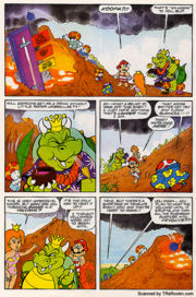 A page from the comic, as Bowser reveals his evil plan.