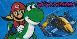 Mario and Yoshi violating Brooklyn's new speed limit.