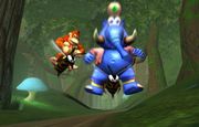 Taj in Donkey Kong Racing.